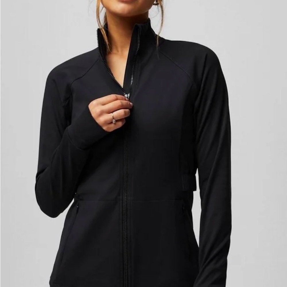 Fabletics Black Full-Zip Active Utility Jacket